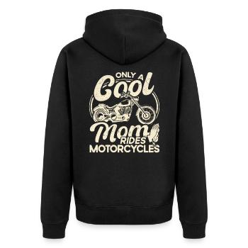Chopper Faith Christian Gift - Unisex Premium Organic Zip Hoodie - black - Back - Nico (187cm)