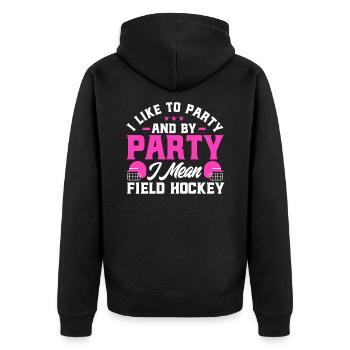 Team Sports Field Hockey Field Hockey Game Gesch - Unisex Premium Organic Zip Hoodie - black - Back - Nico (187cm)