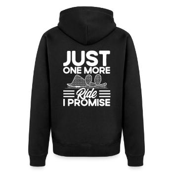 Roller coaster lovers wooden roller coaster amusement par - Unisex Premium Organic Zip Hoodie - black - Back - Nico (187cm)