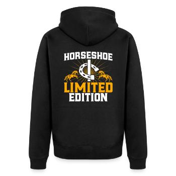 Horseshoe Throwing Horseshoe Throwing Game Horseshoe Throwing - Unisex Premium Organic Zip Hoodie - black - Back - Nico (187cm)