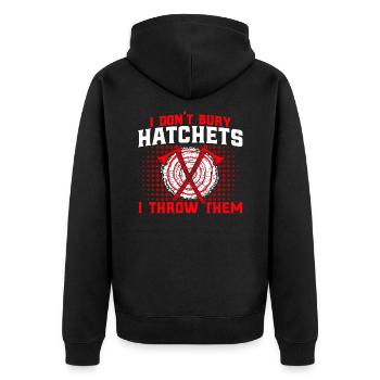 Axe Throwing Axe Throwing Competitions Axe Throwing Ges - Unisex Premium Organic Zip Hoodie - black - Back - Nico (187cm)