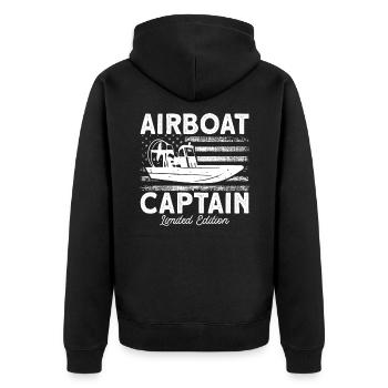 Capitaine de bateau à air Cadeau de capitaine d’hydroglisseur - Veste à capuche bio Premium Unisexe - noir - Dos - Nico (187cm)