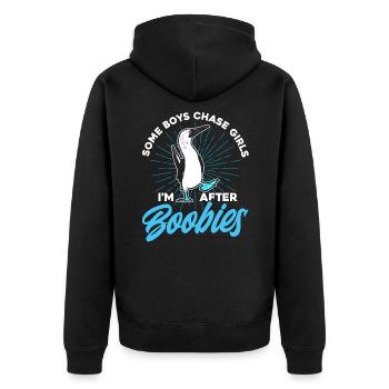 Birdwatcher Seabird Boobie Cadeau - Veste à capuche bio Premium Unisexe - noir - Dos - Nico (187cm)