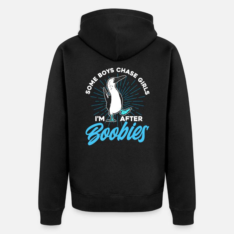 Birdwatcher Seabird Boobie Cadeau - Veste à capuche bio Premium Unisexe - noir