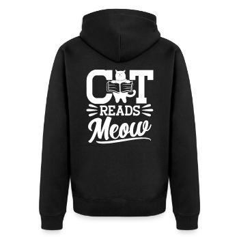 Chat Chats Amoureux Chat Maman Cadeau - Veste à capuche bio Premium Unisexe - noir - Dos - Nico (187cm)