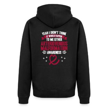 Arteriovenous malformation Fighter Arteriovenous M - Unisex Premium Organic Zip Hoodie - black - Back - Nico (187cm)
