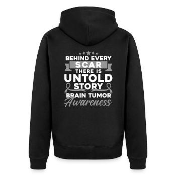 Brain Tumor Fighter Brain Tumor Brain Tumor Survivor Brain Tumor - Veste à capuche bio Premium Unisexe - noir - Dos - Nico (187cm)