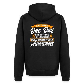 Carcinome cellulaire de soutien Carcinome Fighter Ze - Veste à capuche bio Premium Unisexe - noir - Dos - Nico (187cm)