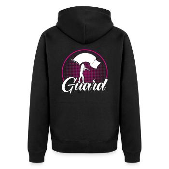 Wache Fahnenwache Geschenk - Unisex Premium Bio Zip Hoodie - Schwarz - Hinten - Nico (187cm)