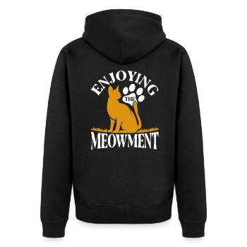 Chat Chat Parents Chats Dictons Cadeau - Veste à capuche bio Premium Unisexe - noir - Dos - Nico (187cm)