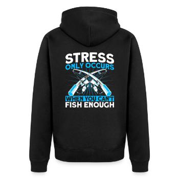 Si vous ne pouvez pas pêcher assez cadeau de pêche - Veste à capuche bio Premium Unisexe - noir - Dos - Nico (187cm)