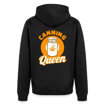 Cadeau de conserve de la reine en conserve - Veste à capuche bio Premium Unisexe - noir - Dos - Nico (187cm)