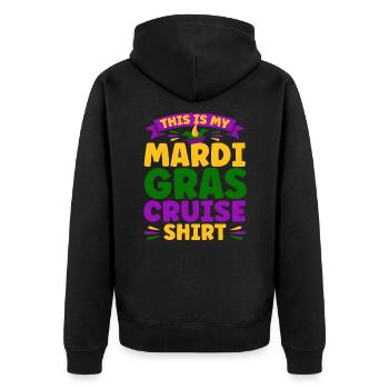 Ceci est ma chemise de croisière Mardi Gras Mardi Gras G - Veste à capuche bio Premium Unisexe - noir - Dos - Nico (187cm)