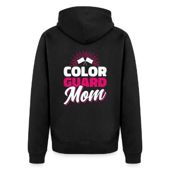 Color Guard Mom Flag Guard Cadeau - Veste à capuche bio Premium Unisexe - noir - Dos - Nico (187cm)
