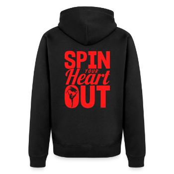 Turn Your Heart Out Flagguard Gift - Veste à capuche bio Premium Unisexe - noir - Dos - Nico (187cm)