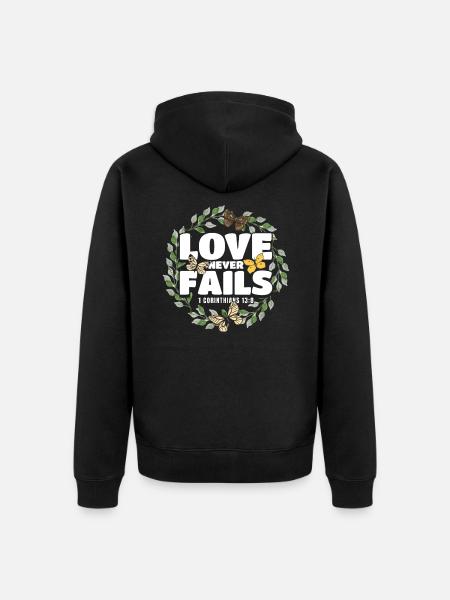 Christian Bible Verse Religious Gift - Unisex Premium Organic Zip Hoodie - black
