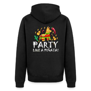 5 De Mayo Viva Mexico Cinco De Mayo Geschenk - Unisex Premium Bio Zip Hoodie - Schwarz - Hinten - Nico (187cm)