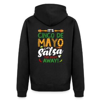 Cinco De Mayo 5 De Mayo Viva Mexico Geschenk - Unisex Premium Bio Zip Hoodie - Schwarz - Hinten - Nico (187cm)