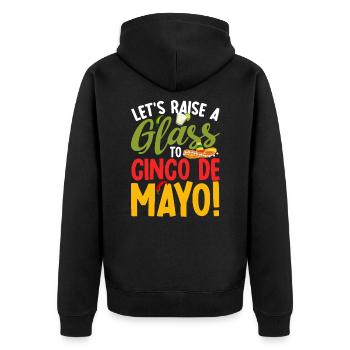 Cinco De Mayo Party Viva Mexico Cinco De Mayo Lehr - Unisex Premium Bio Zip Hoodie - Schwarz - Hinten - Nico (187cm)