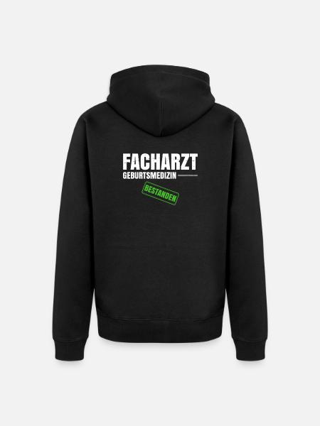 Geburtsmedizin Facharzt - Unisex Premium Bio Zip Hoodie - Schwarz