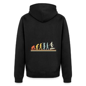 Hydrofoil Surfing Surf Surfer Hydrofoil Surfen - Unisex Premium Organic Zip Hoodie - black - Back - Nico (187cm)
