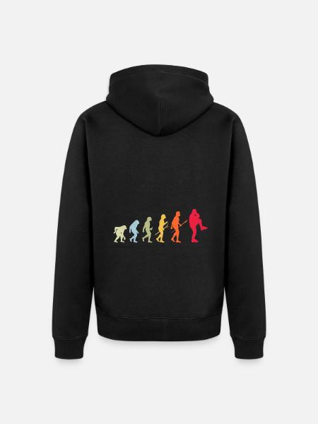Évolution du baseball - Veste à capuche bio Premium Unisexe - noir