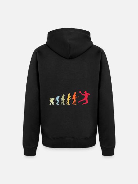 Handball Evolution - Unisex Premium Organic Zip Hoodie - black