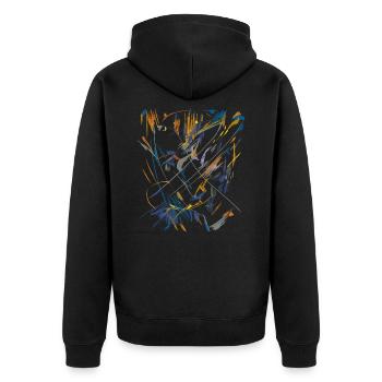 Gothic - Unisex Premium Organic Zip Hoodie - black - Back - Nico (187cm)