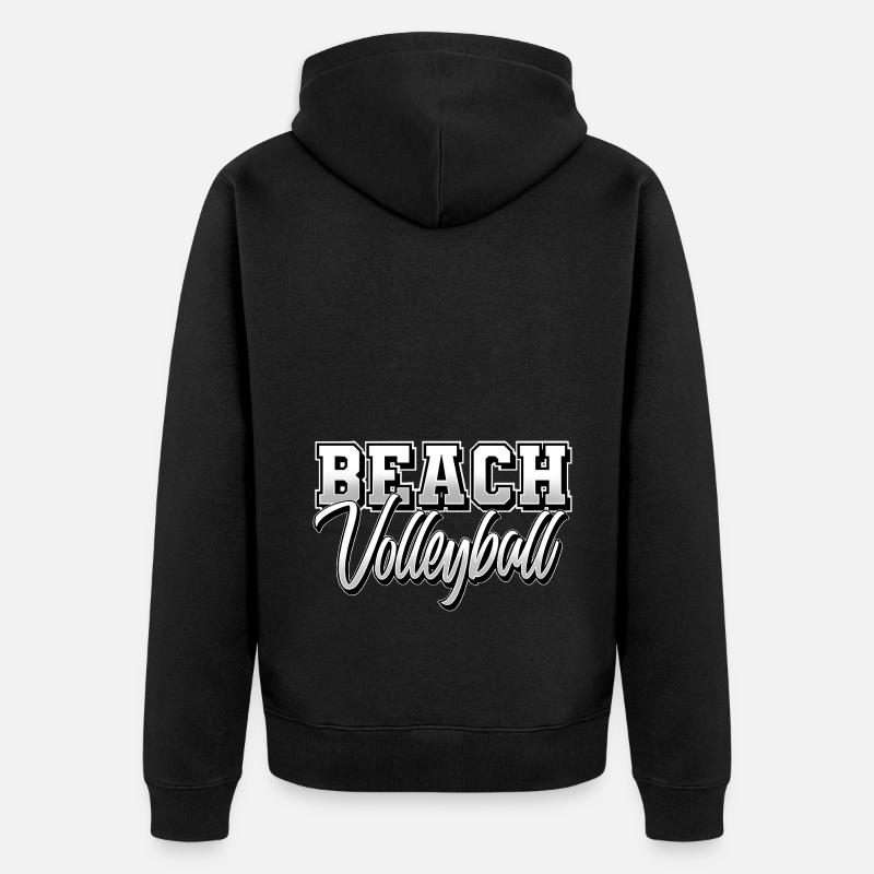 Beach volleyball - Unisex Premium Organic Zip Hoodie - black
