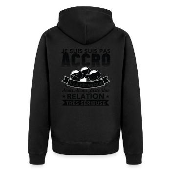 Petanque Humour Boccia Cadeau Humour Pétanque - Veste à capuche bio Premium Unisexe - noir - Dos - Nico (187cm)