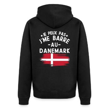 Je Peux Pas J'me Barre Au Danemark Vacances - Veste à capuche bio Premium Unisexe - noir - Dos - Nico (187cm)