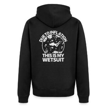 Due To Inflation - This Is My Wetsuit - Unisex Premium Organic Zip Hoodie - black - Back - Nico (187cm)