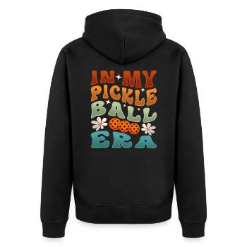 À l’époque du pickleball - Veste à capuche bio Premium Unisexe - noir - Dos - Nico (187cm)