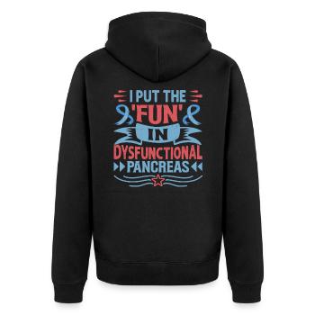 J’ai mis le plaisir dans un pancréas dysfonctionnel - Veste à capuche bio Premium Unisexe - noir - Dos - Nico (187cm)