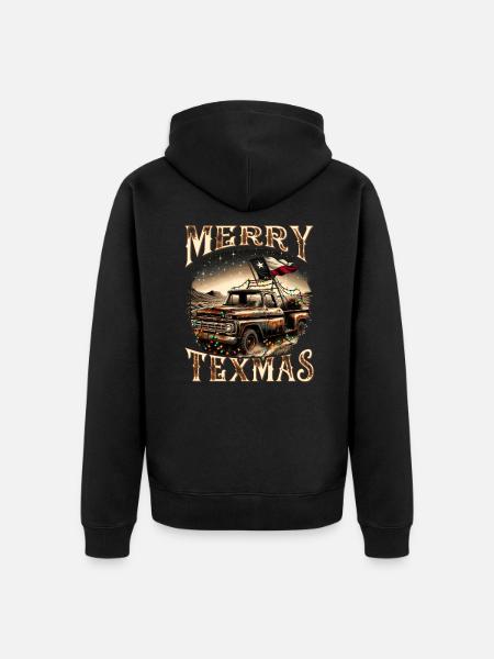 Merry Texmas – Camionnette - Veste à capuche bio Premium Unisexe - noir