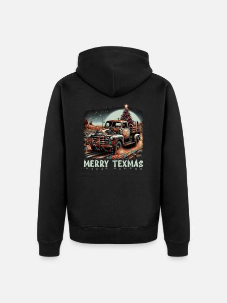 Merry Texmas – Camionnette - Veste à capuche bio Premium Unisexe - noir