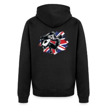 Grimpeur d’Angleterre - Boulder UK Boulderer Escalade - Veste à capuche bio Premium Unisexe - noir - Dos - Nico (187cm)