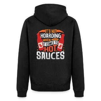 Spicy Food Pepper Lover Outfit for Spicy - Unisex Premium Organic Zip Hoodie - black - Back - Nico (187cm)