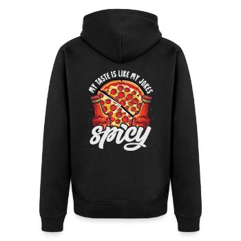 Red Hot Chili Sauce Épicé Amateur de Nourriture Pizza Robe - Veste à capuche bio Premium Unisexe - noir - Dos - Nico (187cm)
