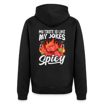 Red Hot Chili Sauce Épicé Amateur de Nourriture Pizza Robe - Veste à capuche bio Premium Unisexe - noir - Dos - Nico (187cm)