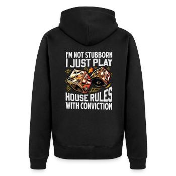 Jeu de société de craps Lover de jeu de société Outf - Veste à capuche bio Premium Unisexe - noir - Dos - Nico (187cm)