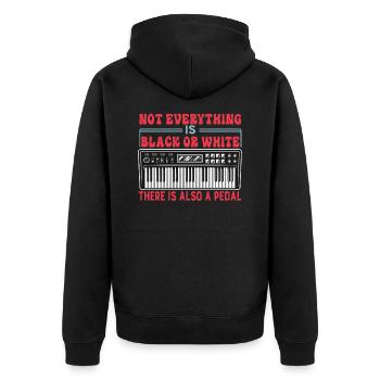 Piano Player Pianist Outfit for Lovers - Unisex Premium Organic Zip Hoodie - black - Back - Nico (187cm)