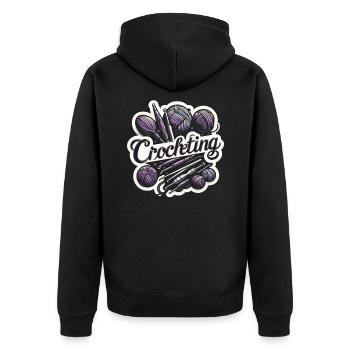 Crochet Crochet Crochets Fil Tricot - Veste à capuche bio Premium Unisexe - noir - Dos - Nico (187cm)