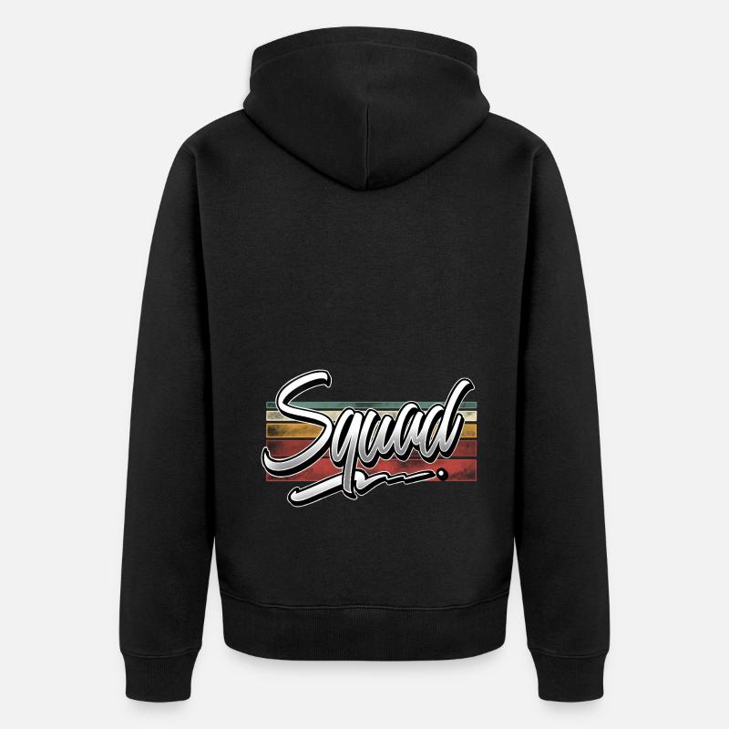 Squad - Unisex Premium Bio Zip Hoodie - Schwarz