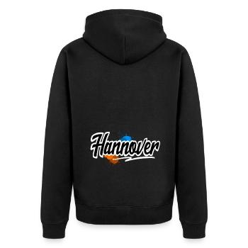 Hanovre - Veste à capuche bio Premium Unisexe - noir - Dos - Nico (187cm)