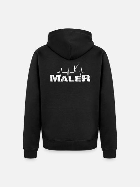 Maler - Unisex Premium Bio Zip Hoodie - Schwarz