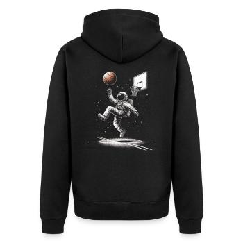 Astronaute de basket-ball - Veste à capuche bio Premium Unisexe - noir - Dos - Nico (187cm)
