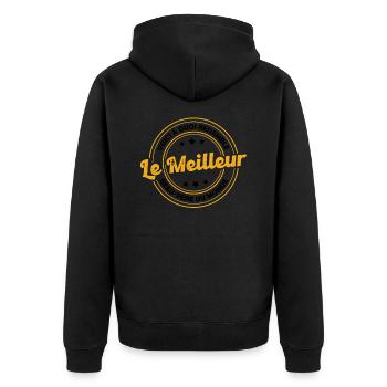 Le meilleur beau-père du monde - Veste à capuche bio Premium Unisexe - noir - Dos - Nico (187cm)
