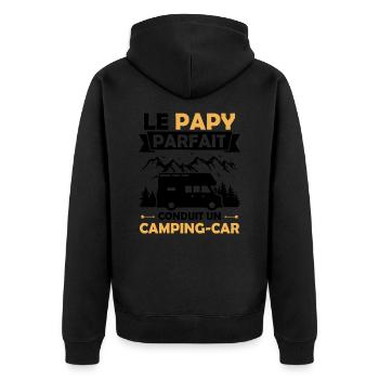 Le papy parfait conduit un camping car - Veste à capuche bio Premium Unisexe - noir - Dos - Nico (187cm)