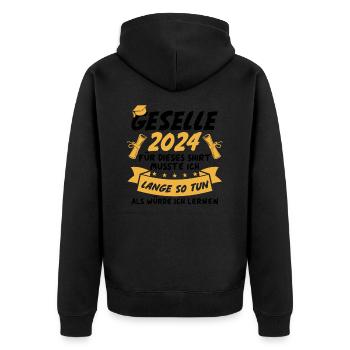 Compagnon 2024 - Veste à capuche bio Premium Unisexe - noir - Dos - Nico (187cm)